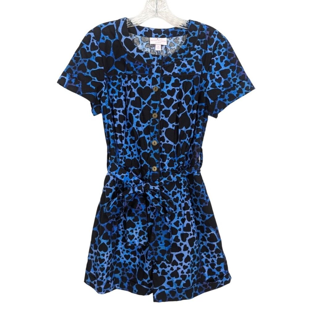 Matthew Williamson for‎ Impulse blue Romper shorts heart print size M